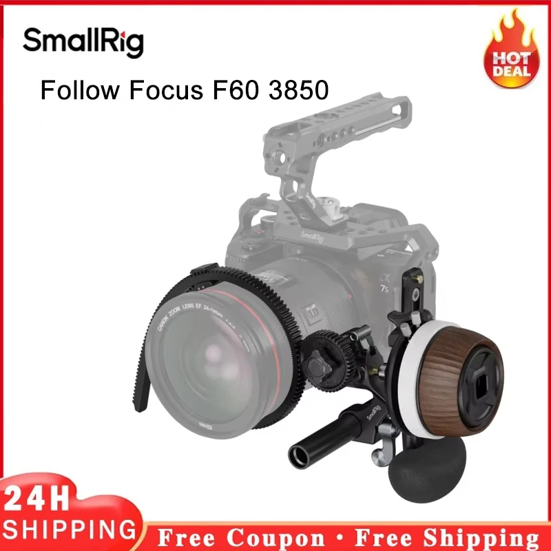 SmallRig Quick Release Plate Directly Mounted onto Follow Focus System 3853 Silicone Gear 3852