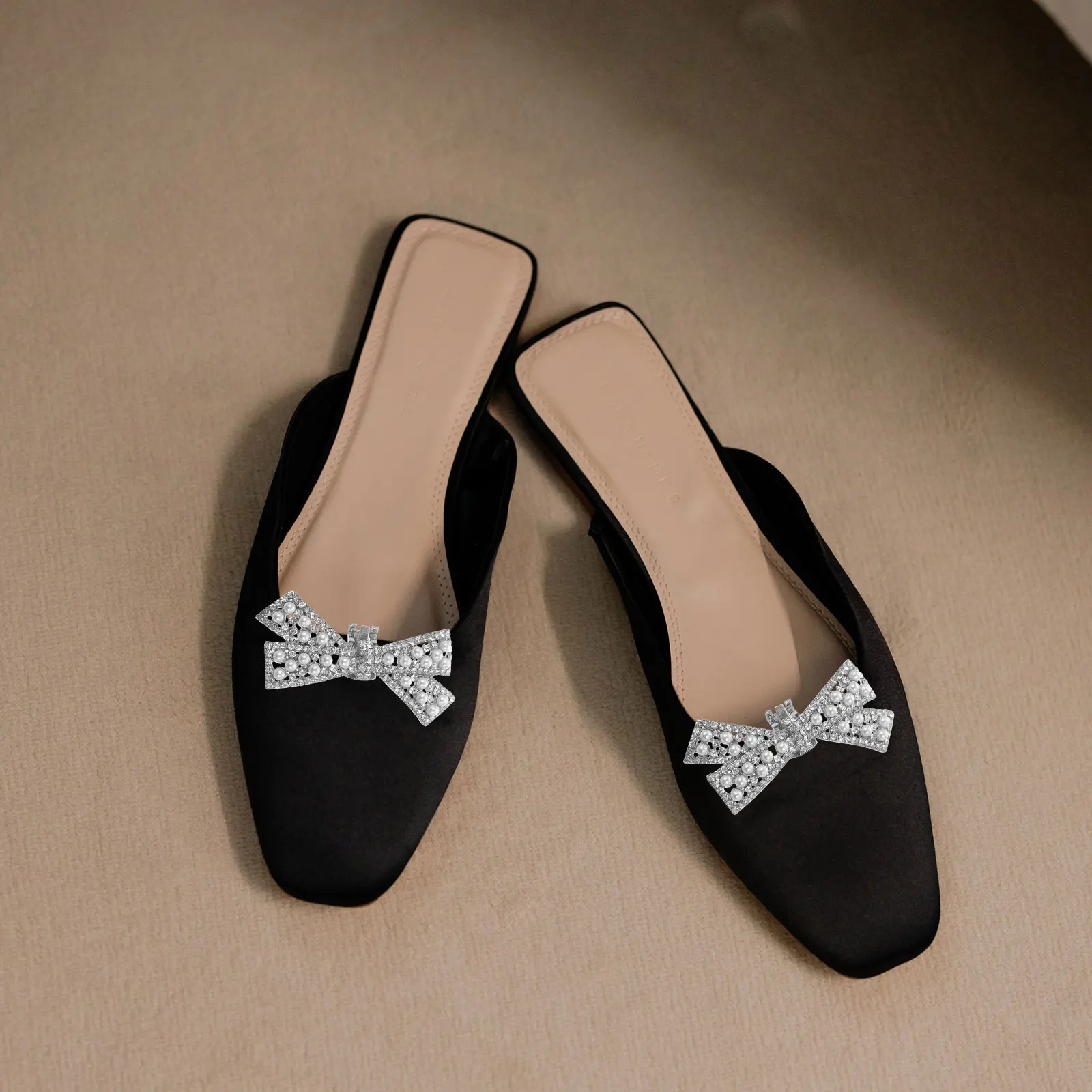

Bow Shoe Clips Decorative Bride Accessory Elegant High Heel Buckle Reusable Shoe Embellishments Wedding Shoes Bows