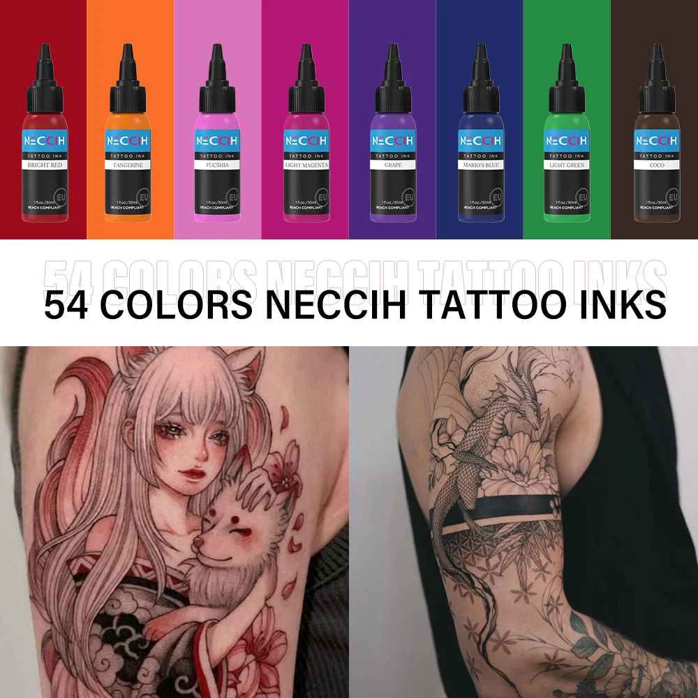 

NECCIH 30ml Tattoo Ink Professional Tattoo Ink Pigment Makeup Long Lasting Safety for Studio Tattoo Pigment Tattoo Supplies