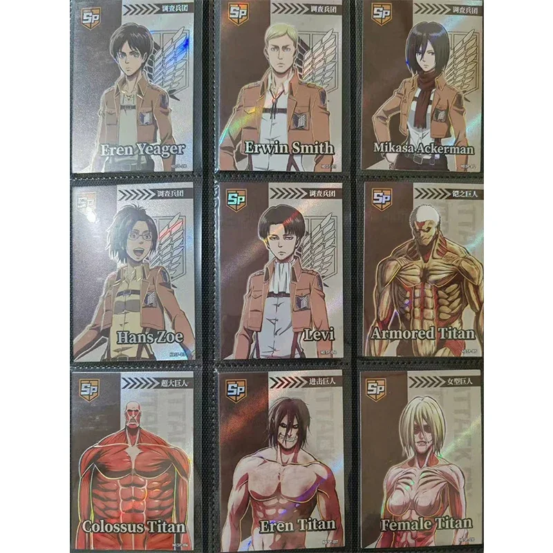 Anime Attack on Titan Rare SKP SSP GR SP CP UR Reflections Flash Cards Ackerman Toys for boys Collectible Cards Birthday Gifts