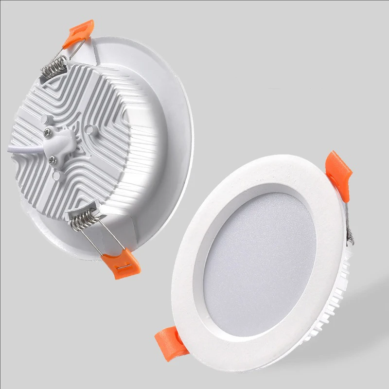 Ultra Thin LED Downlight 5W 7W 9W 12W18W 24W Round LED Ceiling Recessed Light AC85-265V LED Panel dimmable lamps Cold Warm white