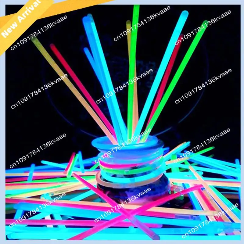 M01K 100Piece Fluorescence Light Glow Sticks Bracelets Necklaces Neon Bright Colorful Glow Stick For Wedding Party Glow Sticks