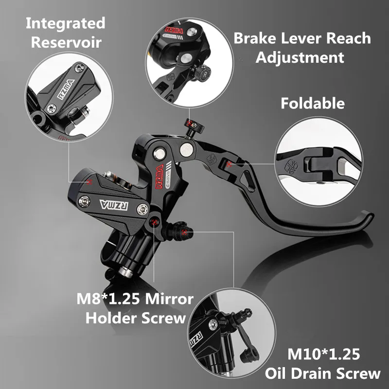 Universal cnc rsc push direto dobrável ajustável sensação linear 22mm guiador cilindro mestre do freio da motocicleta alavanca de embreagem do freio