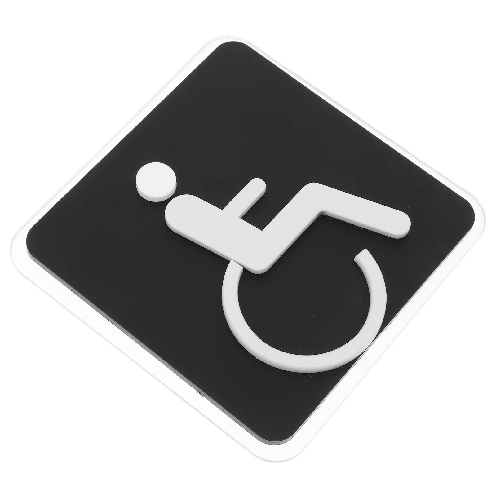 Wheelchair Accessible Restroom Sign Clear Visible Ada Compliant Public Toilet Sign Wall Decal for Offices Hotels Restaurants