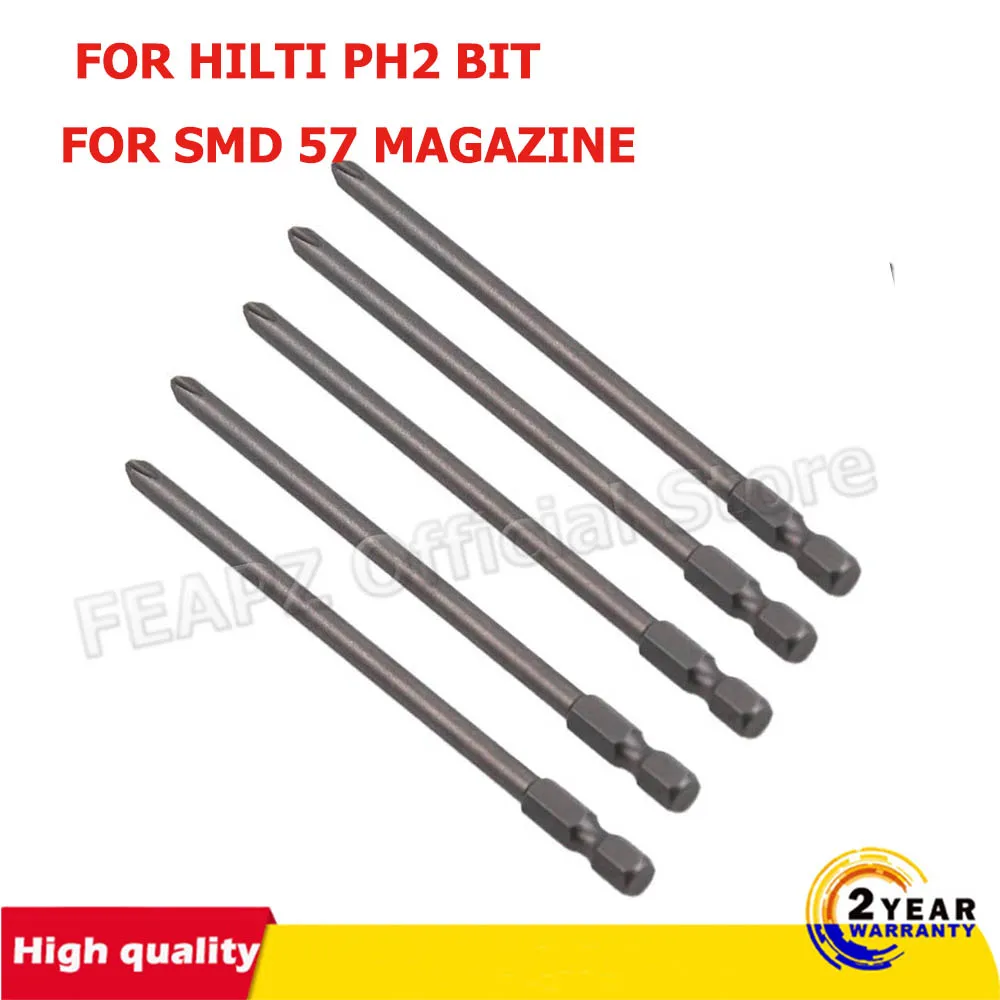 FOR HILTI PH2 BIT FOR SMD 57 MAGAZINE 116mm×5 FOR SMD 57 MAGAZINE Magnetic Cross Head Electric Screwdriver Bit Screw Cap Bolt To