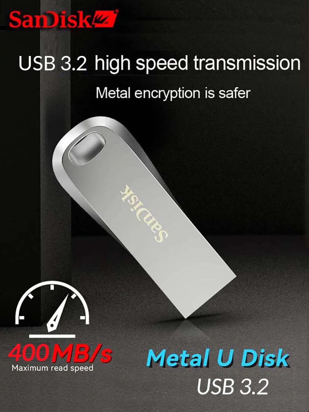 SanDisk Pen Drive CZ74 USB3.1 USB3.2 64G 128G 32G 256G 512G Memory Stick Metal U Disk Flash Drive لأجهزة الكمبيوتر المحمول اللوحية TV Car PC