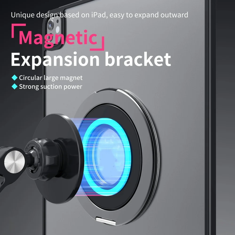 360° Rotating Magnetic Holder Mount for All Tablets Universal Metal Bracket Stand Durable 360 Rotation Tablet Accessories