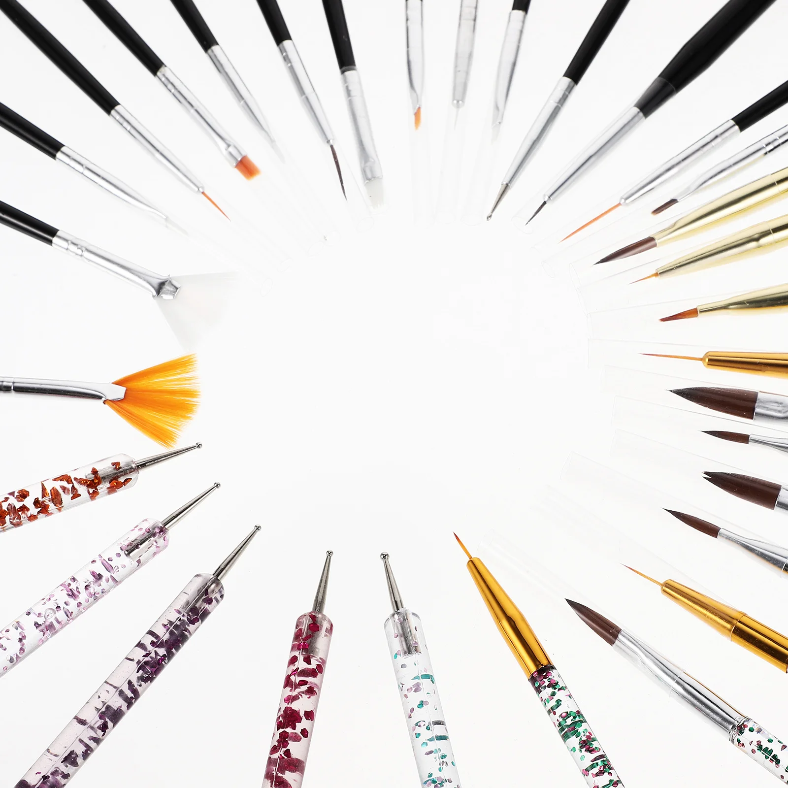 

1 set 1 Set Of Nail Art Brush Kit Professional Wear-Resistant Portable Nail Pens For Diy Manicure Decoration Tools Supply