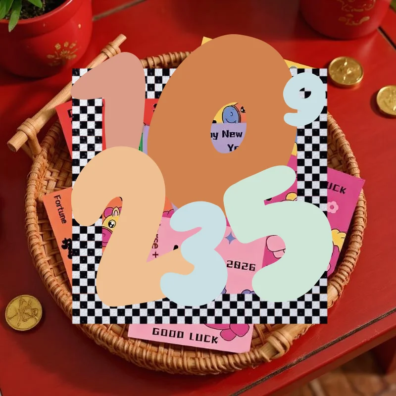 

6 шт., китайская традиция, 2026 год лошади, денежный конверт, лучшие пожелания, счастливые деньги, конверт для весеннего фестиваля, мультяшный счастливый красный карман