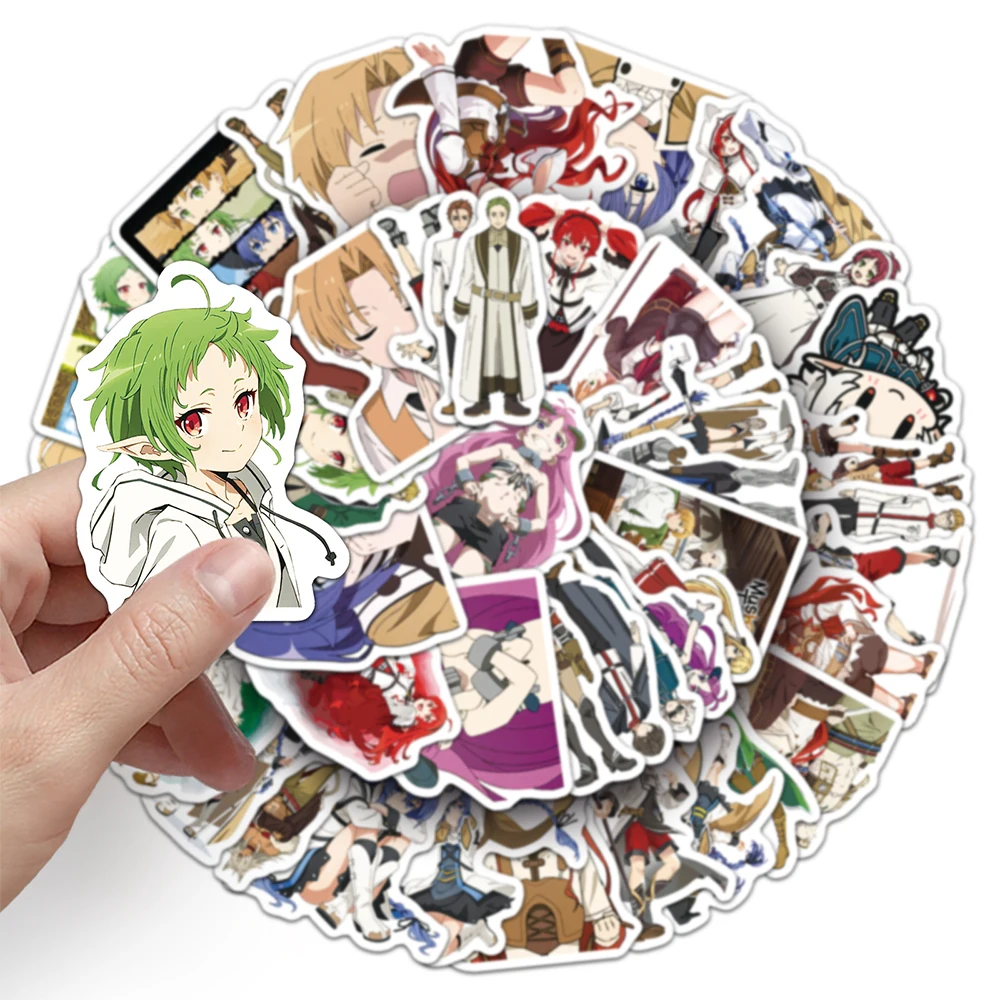 

10/30/50pcs Anime Mushoku Tensei Jobless Reincarnation Stickers Cartoon Decals Notebook Laptop Suitcase Cool Kid DIY Sticker Toy