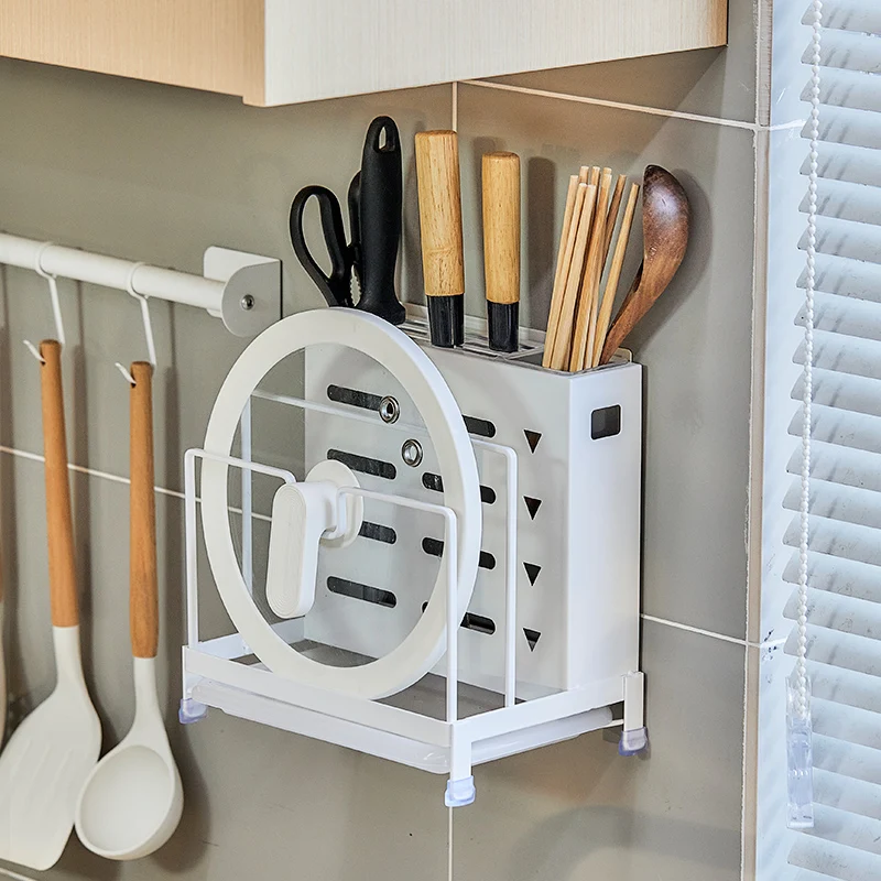 JONSOON Multifunctional Kitchen Knife Holder,Multifunctional Wall-Mounted Utensil Rack, Knife Holder For Kitchen Counter