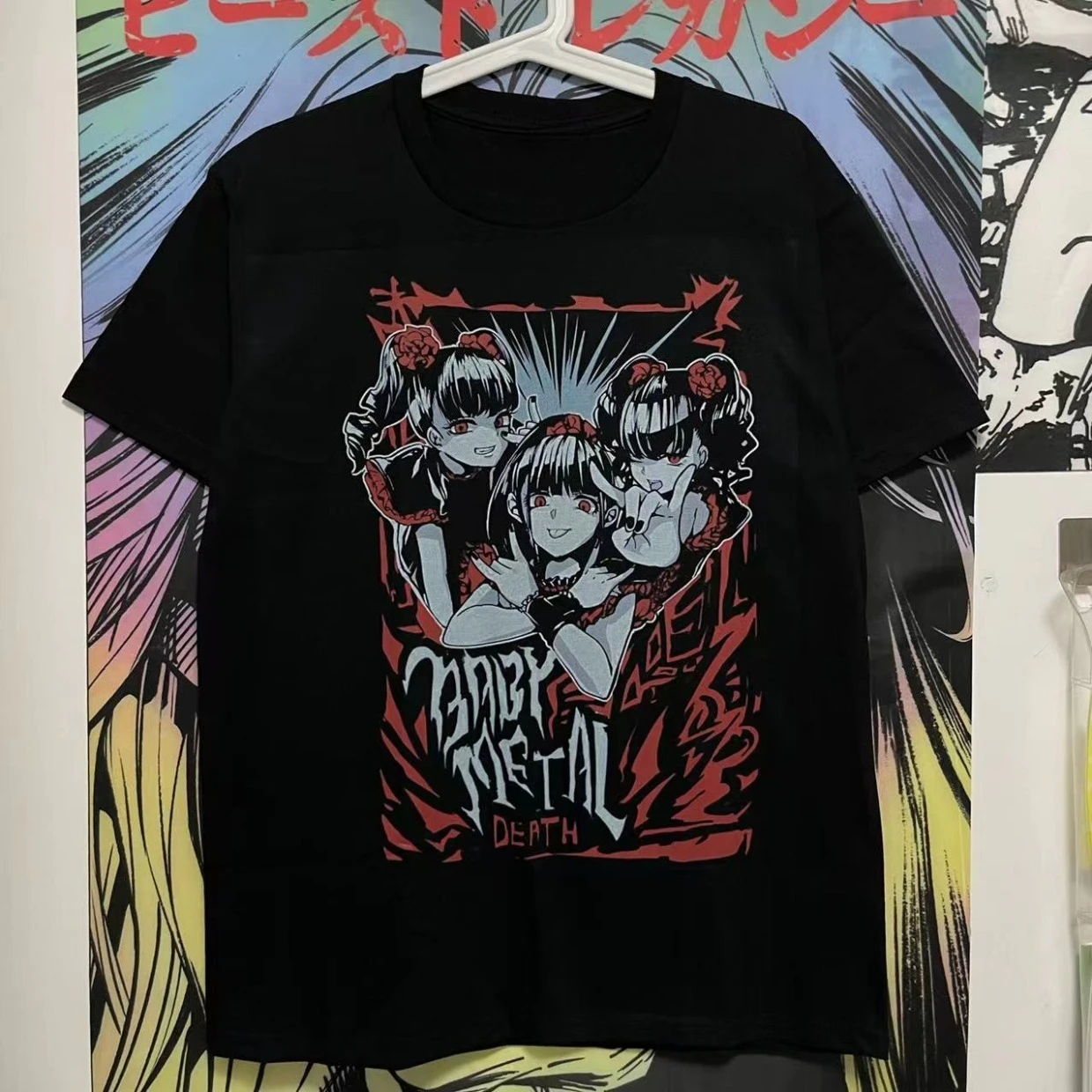 

Japanese Babymetal Band Surrounding Baosteel Men's and Women's Short Sleeve T-Shirts Loose Metal Rock Couples Music Festival