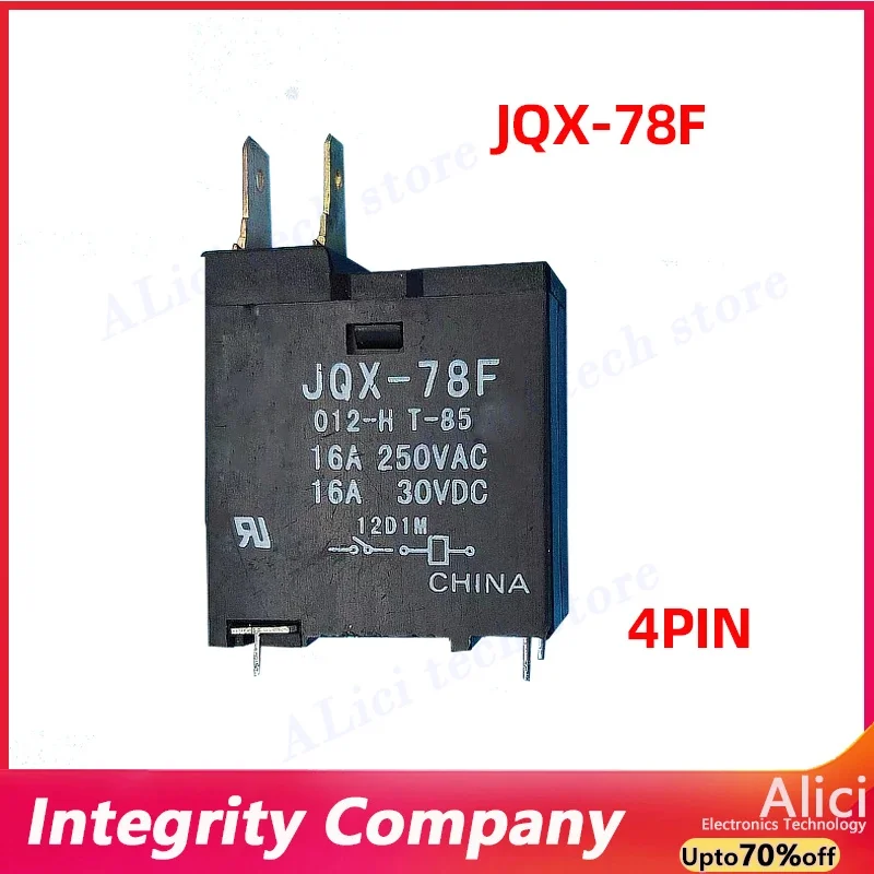 5pcs/Lot Original JQX-78F-012-H T-85 12V 16A 4pin For Microwave Oven Relay