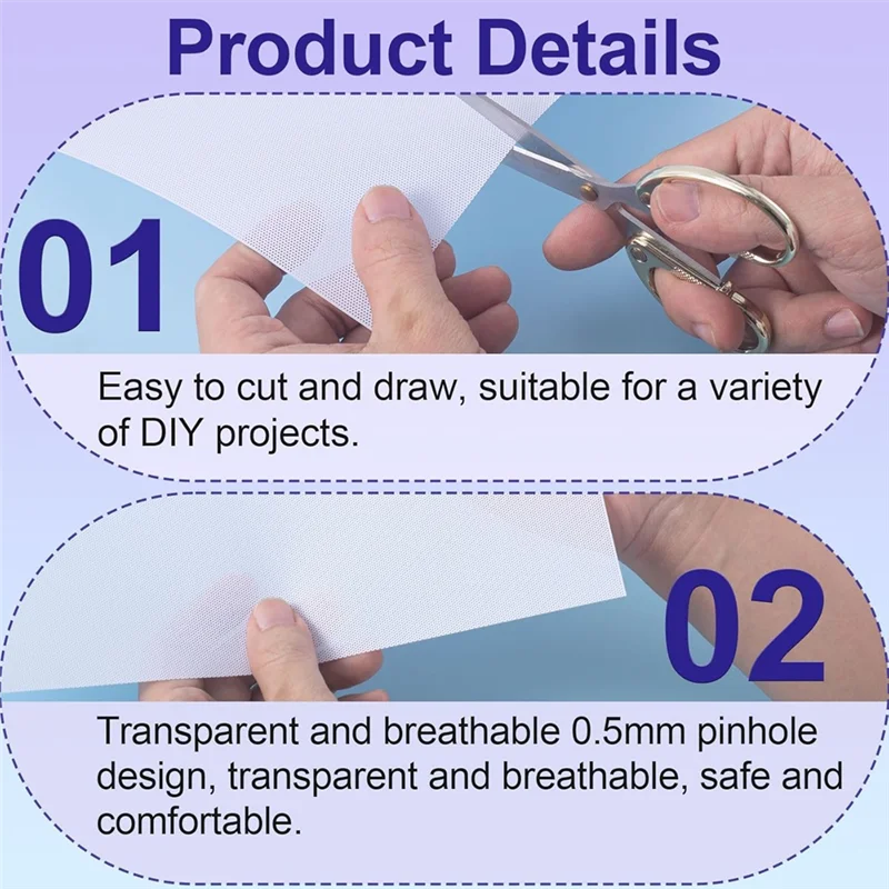 PORK-5 Sheets 0.5 Mmfursuit Eyes Mesh Waterproof Printable Eye Nets Forfurry Cosplay, Props, Fursuits Crafts Making G