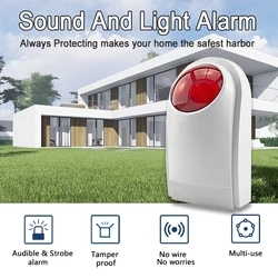 Smartrol WiFi 110dB High Decibel Outdoor Siren Strobe Light Sensor Home Security System Sound Light Alarm for Tuya Smart Life