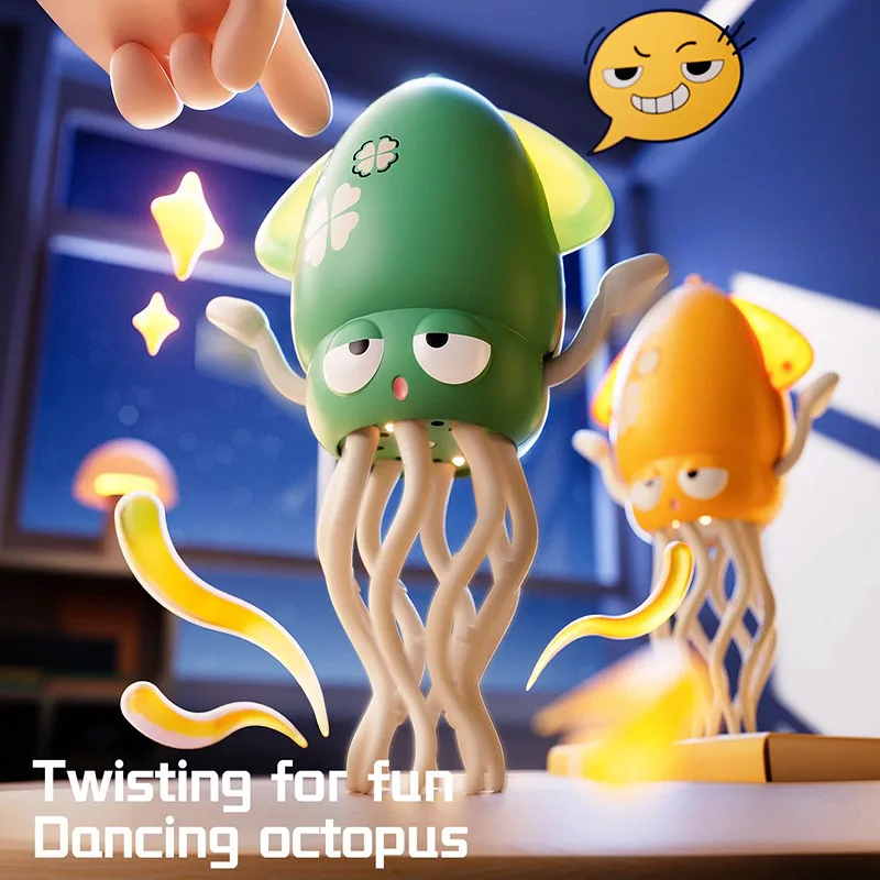 Spin danzante polpo fratello Tamagotaggi bagliore interazione fidgety sollievo antistress giocattoli ricaricabili regali di compleanno per bambini