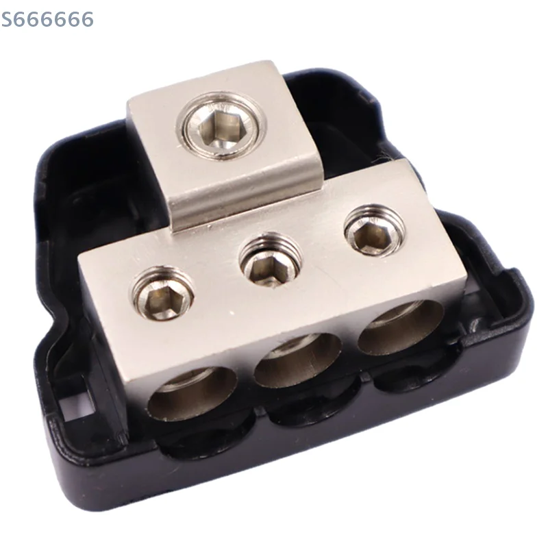 

3 Way Wire Distribution 1x 0 Gauge AWG In 3x 4 Gauge AWG Out Fits For Boat Vehicles Auto Car Car Audio Power Distribution Block