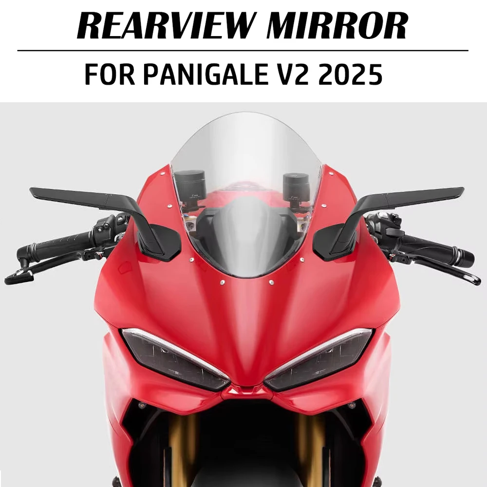 For Ducati PANIGALE V2 2025 Panigale V2 Racing Winglet Mirror Aluminum Stealth Side Mirrors Rearview Mirror Motorcycles