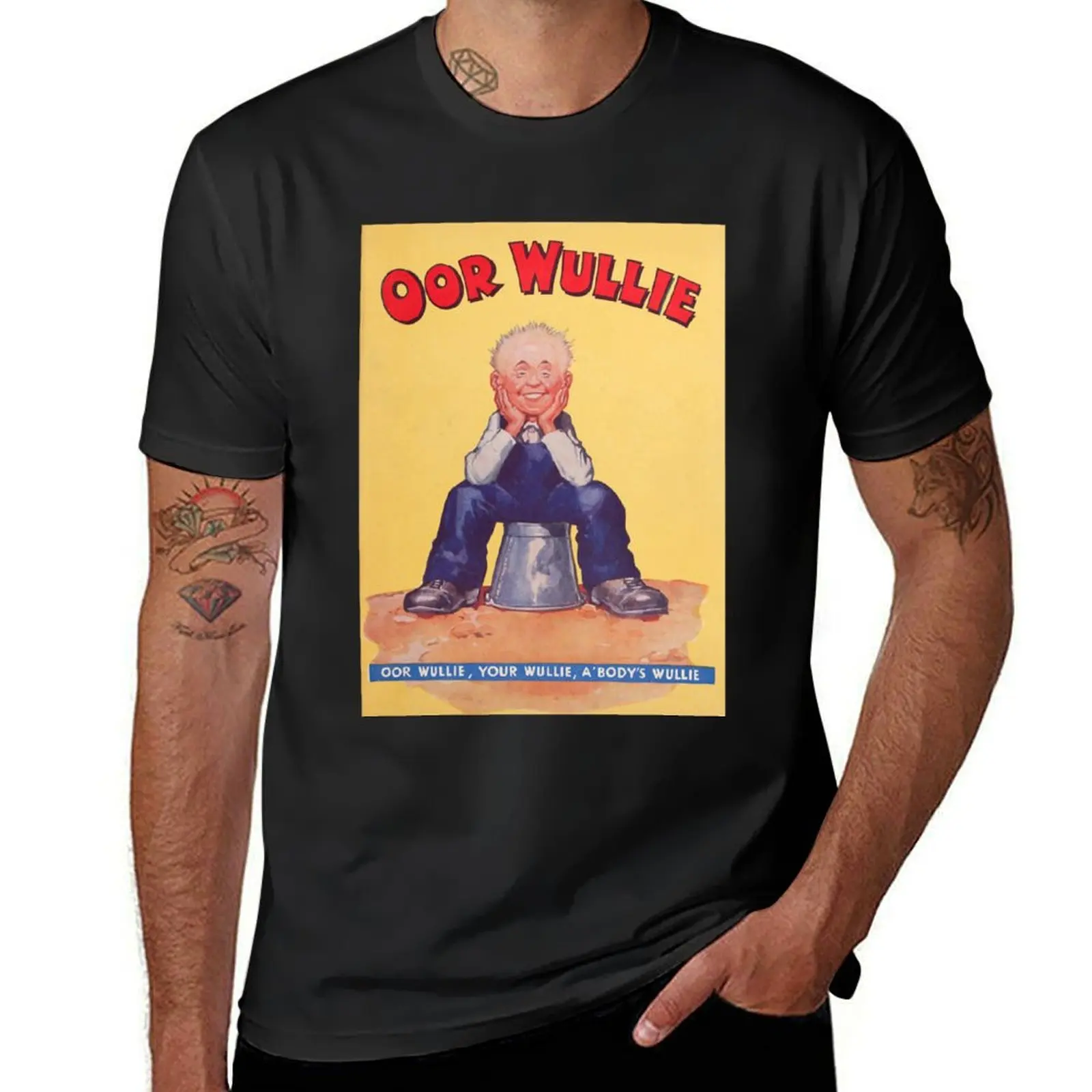 

Oor Wullie 1941 Vintage Print. Classic . T-Shirt boys whites quick drying Men's cotton t-shirt