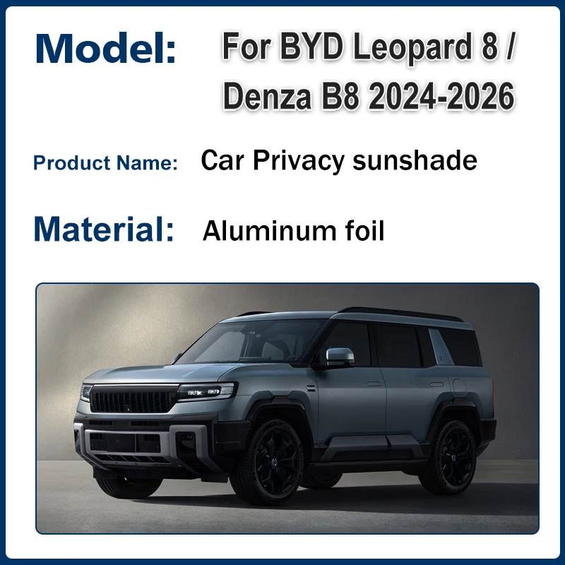 Auto Sun Visors For BYD leopard 8 Denza B8 Accessories 2024 2025 2026 Car Side Window Sun Shade Foldable Sunshades UV Protection