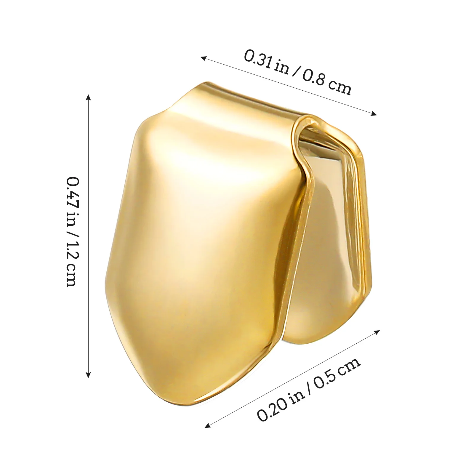 Capuchón Dental de Oro de 14K, Chapado en Oro Sin Níquel, para una Sola Dentadura, Estilo Hip-Hop, Accesorio de Moda, Cuidado Bucal