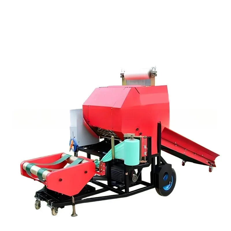 Baler Farm straw crushing forage baling and film wrapping machine Automatic silage baling and film wrapping machine