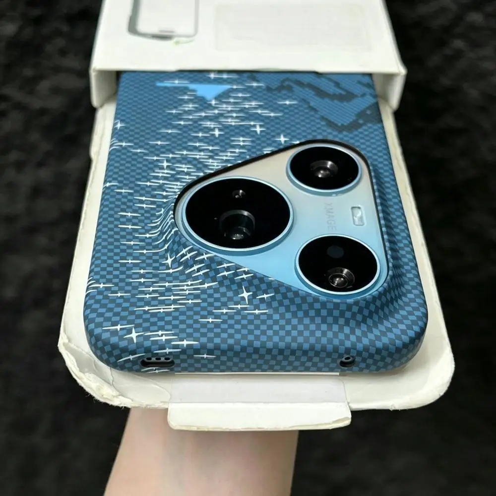 Luxury UltraThin PC Carbon Fiber Kevlar Texture Phone Case For HuaWei Pura 90 80 70 Mate 80 70 P90 P80 Pro Max Full Bumper Cover