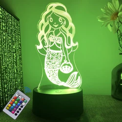 3D Acrylic Led Lamp For Home Children's 16 Color Night Light Table Lamp Birthday Party Decor Bedside Lamp Christmas Gift