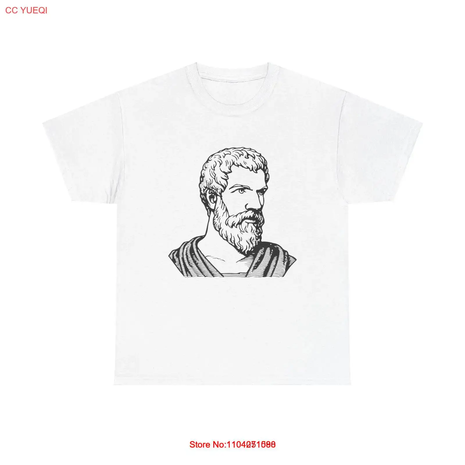 Epictetus Portrait T-Shirt - ancient philosophy classical greece stoic stoicism