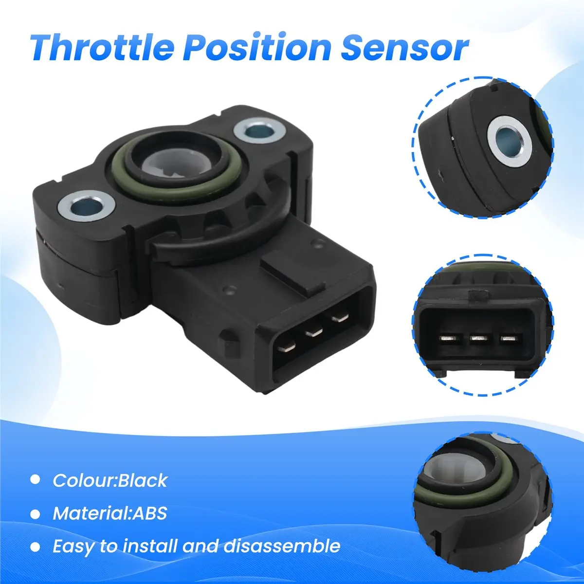 #92A Motorcycle Throttle Position Sensor,For BMW R1200GS Motorcycle Throttle Position Sensor (Black)