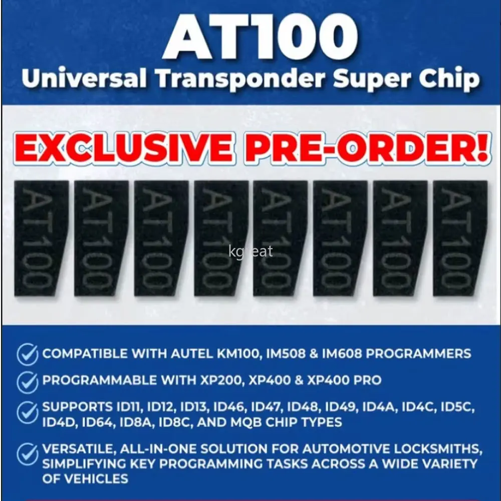 Autel AT100 Chip súper transpondedor Universal para XP200 XP400 XP400PRO Chip de llave de coche para programación de llaves de vehículos