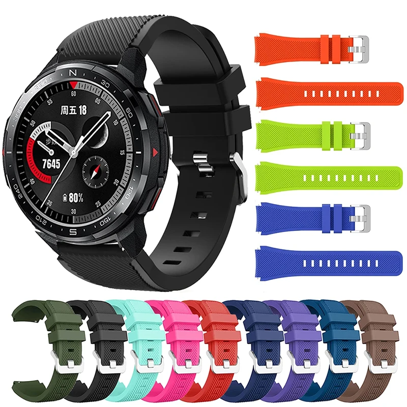 For Huawei Honor Watch GS Pro Silicone Strap Replacement 22mm Watchband for Honor Watch GS Pro Sports Bracelet Men Women Correa