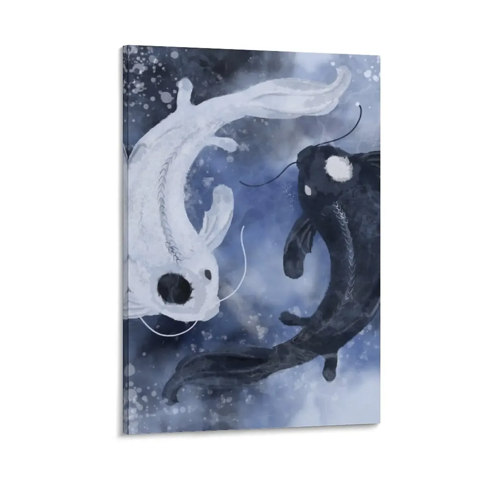 

Yin Yang Spirit Koi Canvas Painting japanese room decor vintage home decor decorative wall canvases