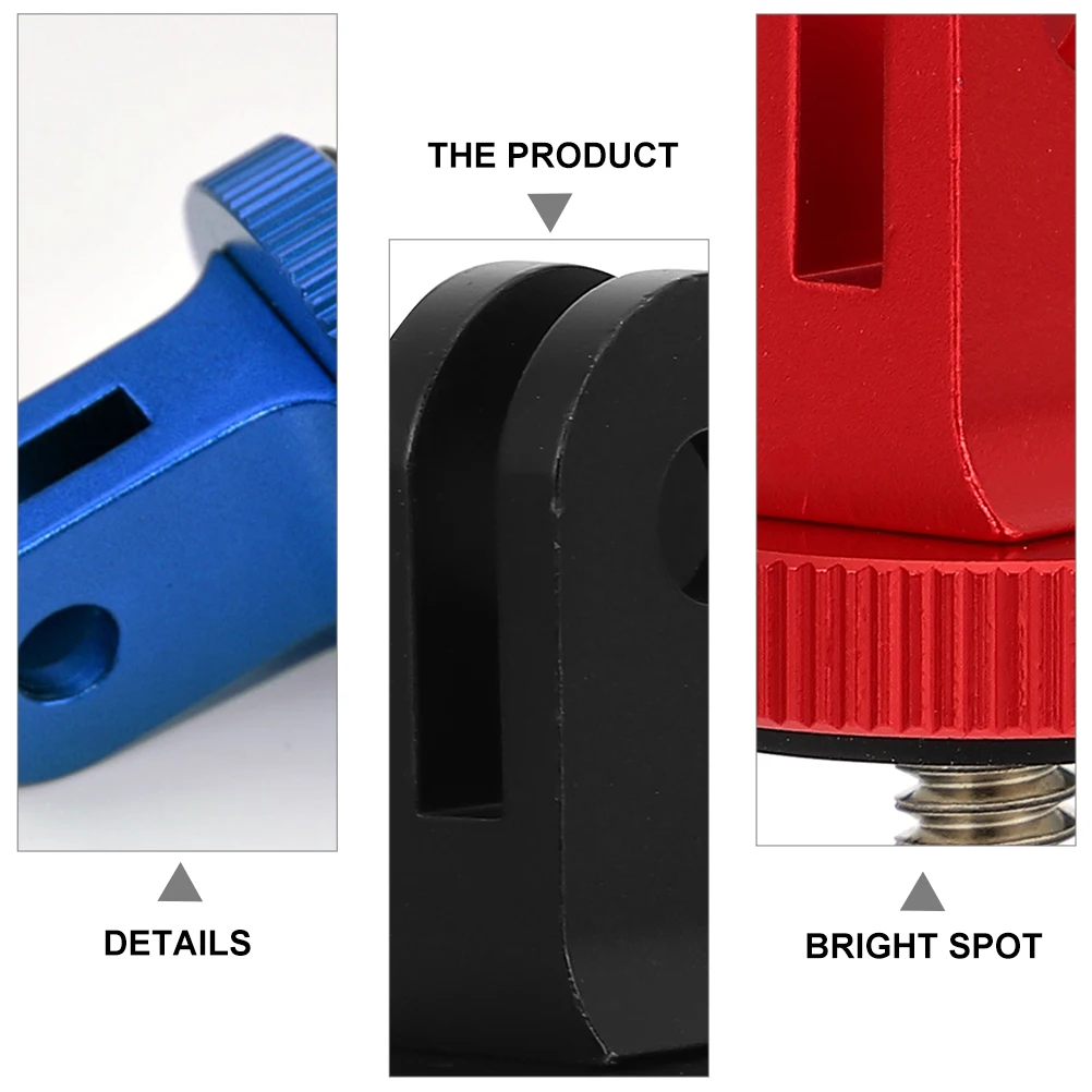 

3pcs Camera Mount Adapter 1/4 Inch Universal Screw For Tripod Action Cameras Aluminum Alloy Compact Lightweight Durable