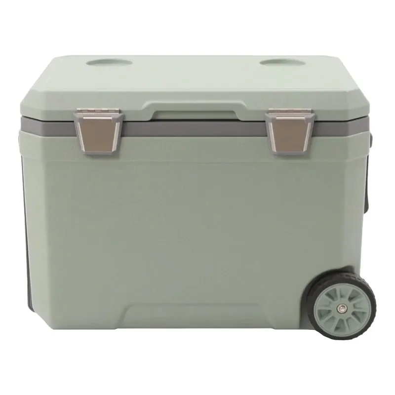 Portable Outdoor Cooler Box With Wheels Large Capacity Ice Chest For Camping Picnic Beach Party Travel Fishing Gear Storage