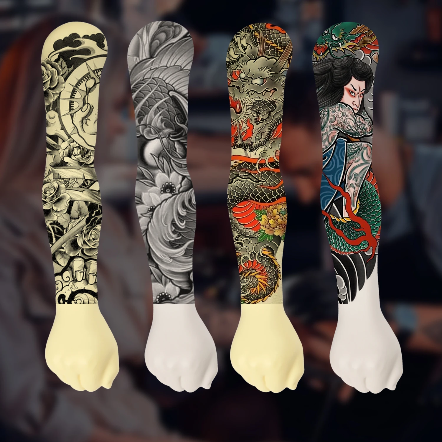 KVM 3D Tattoo Practice Silicone Arm Simulation Soft Foldable Practice Arm Skin For Tattoo Beginner Arm Silicone Mannequin