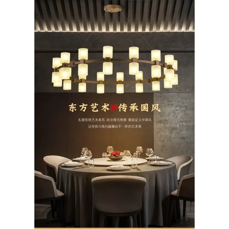 Chinese dining room round living room lamps