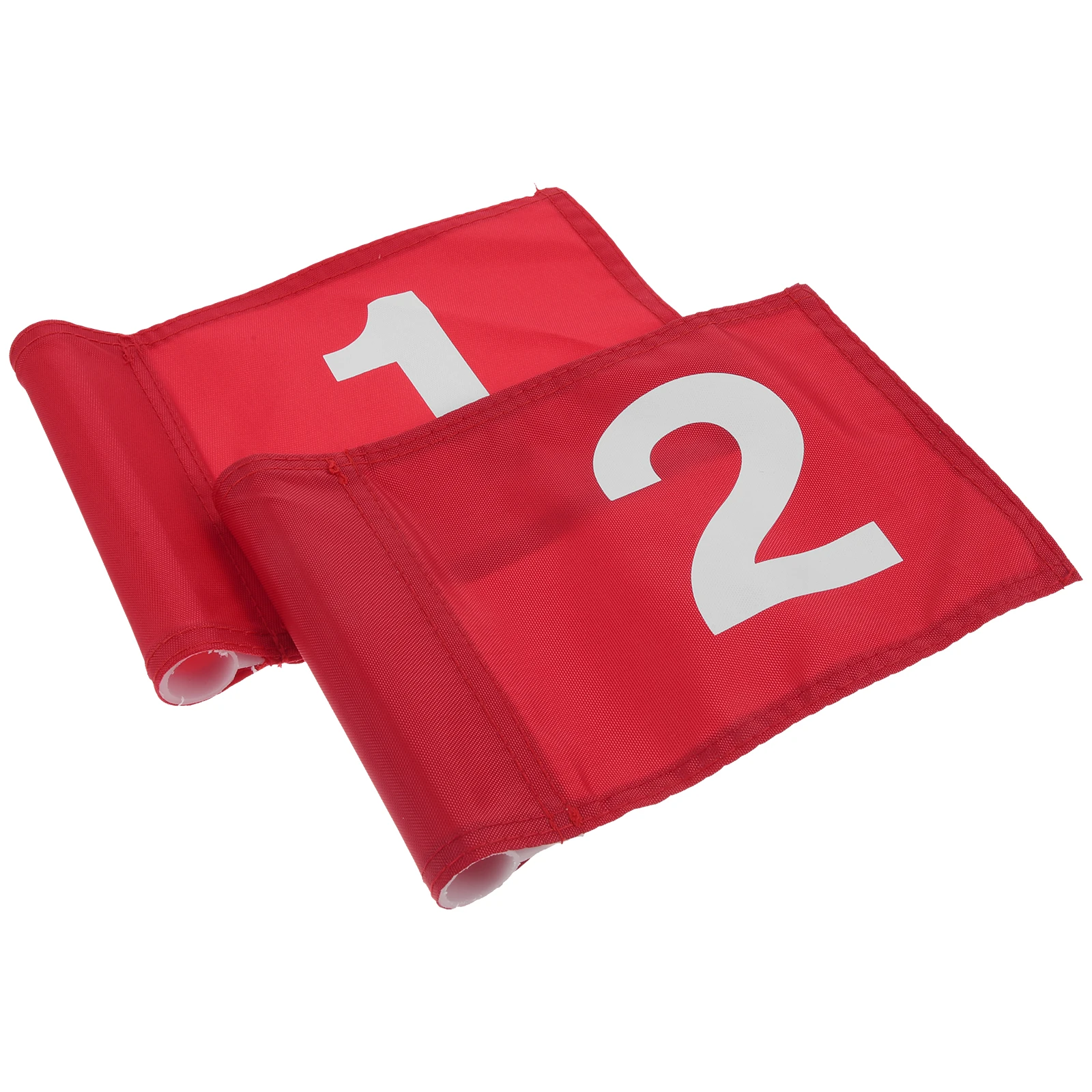 

2pcs Golf Set Red Numbered Practice Flags Portable Training Pin Lightweight Hole Marker for Accuracy Improvement