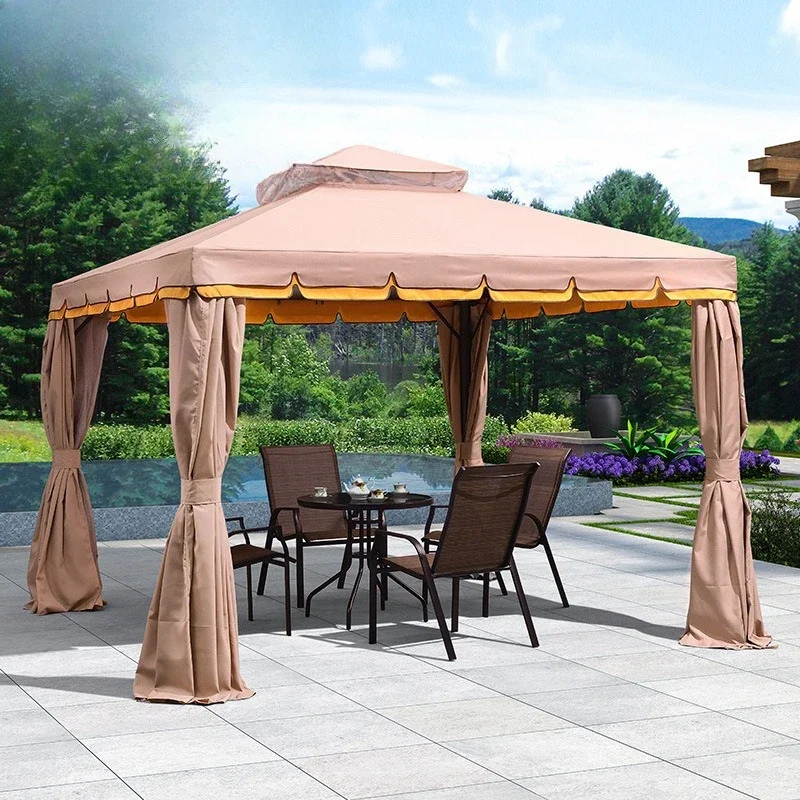Purple leaf outdoor tent for stalls, courtyard large-scale events Roman shed four-legged umbrella tent awning canopy