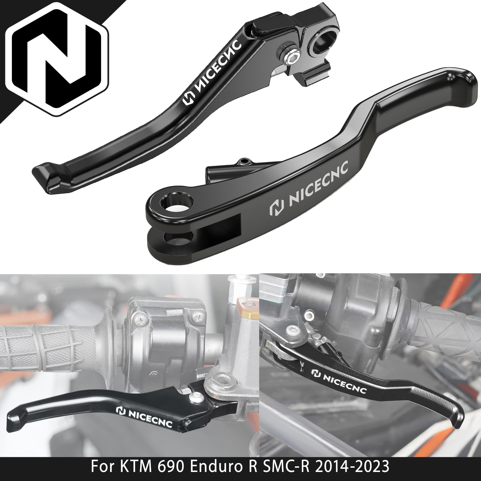 NICECNC Shorty Brake Clutch Lever For KTM 690 Enduro R 690 SMC R 2014-2023 Husqvarna 701 Enduro SM 16-2023 GasGas 700 SM ES