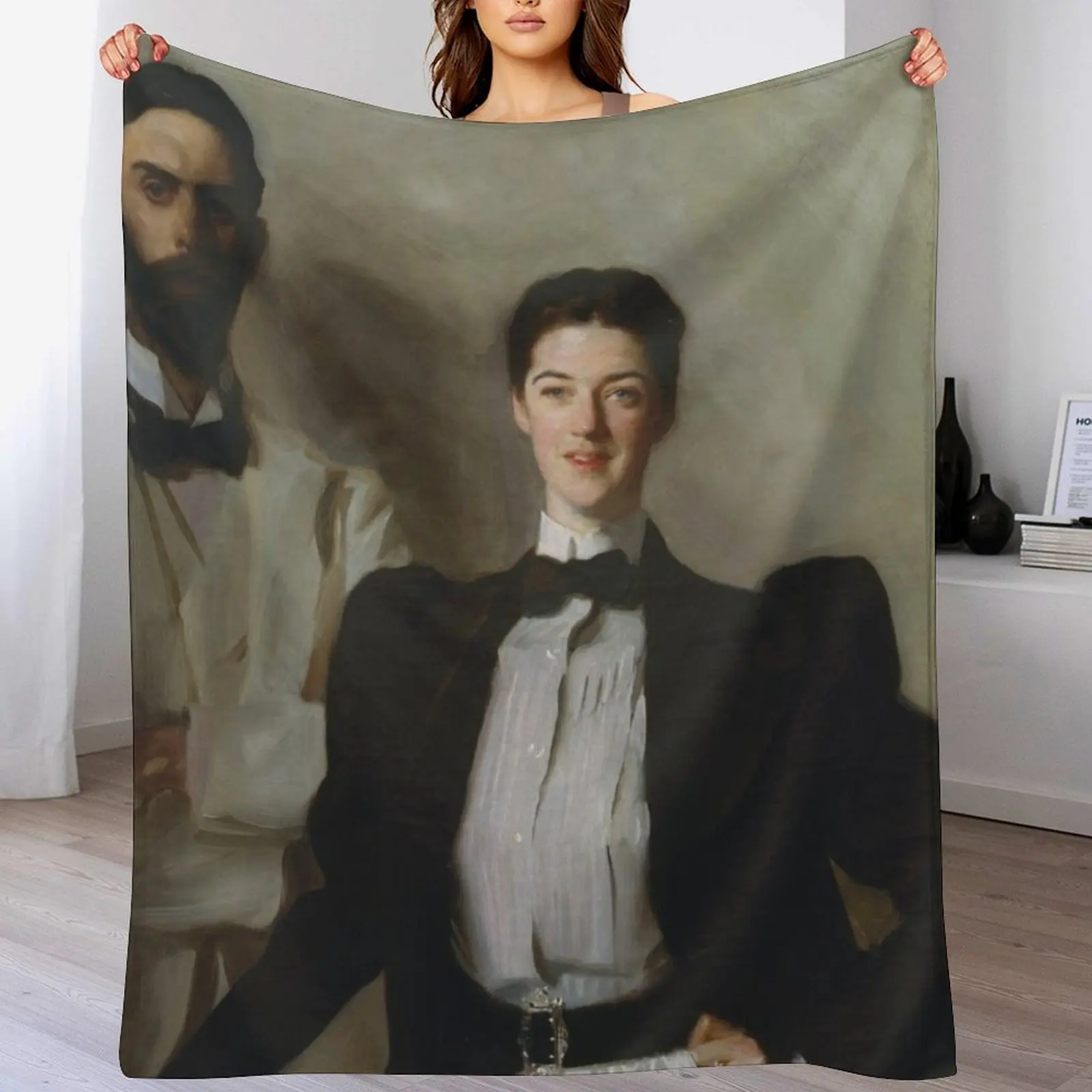 

John Singer Sargent. Mr. and Mrs. I. N. Phelps Stokes, 1897. Throw Blanket Thermal Bed linens Sofa Quilt Blankets