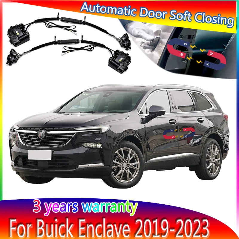 4PCS Car Soft Close Door Latch Pass Lock Actuator Electric Absorption Suction Silence Closer for Buick Enclave 2019-2023