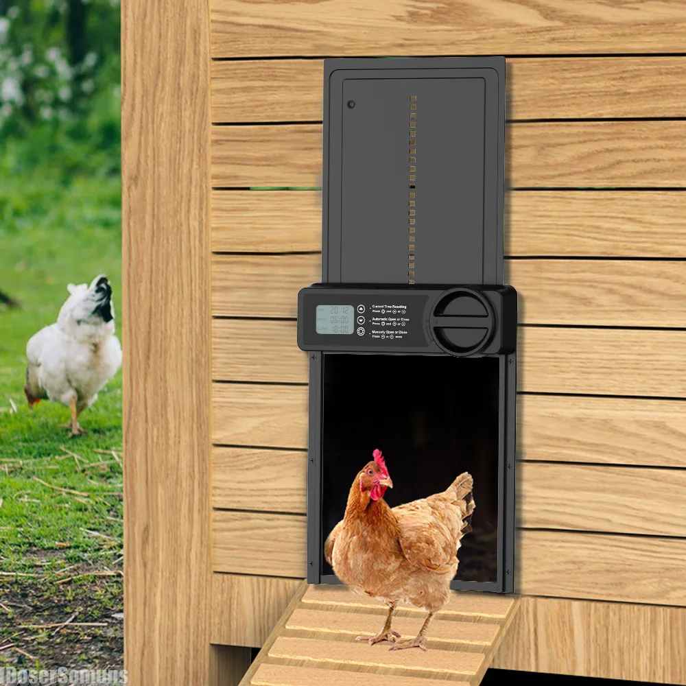 

Automatic Chicken Coop Door Induction Electric Metal Intelligent Timing Automatic Opening Closing Coop Door Farm Management Tool