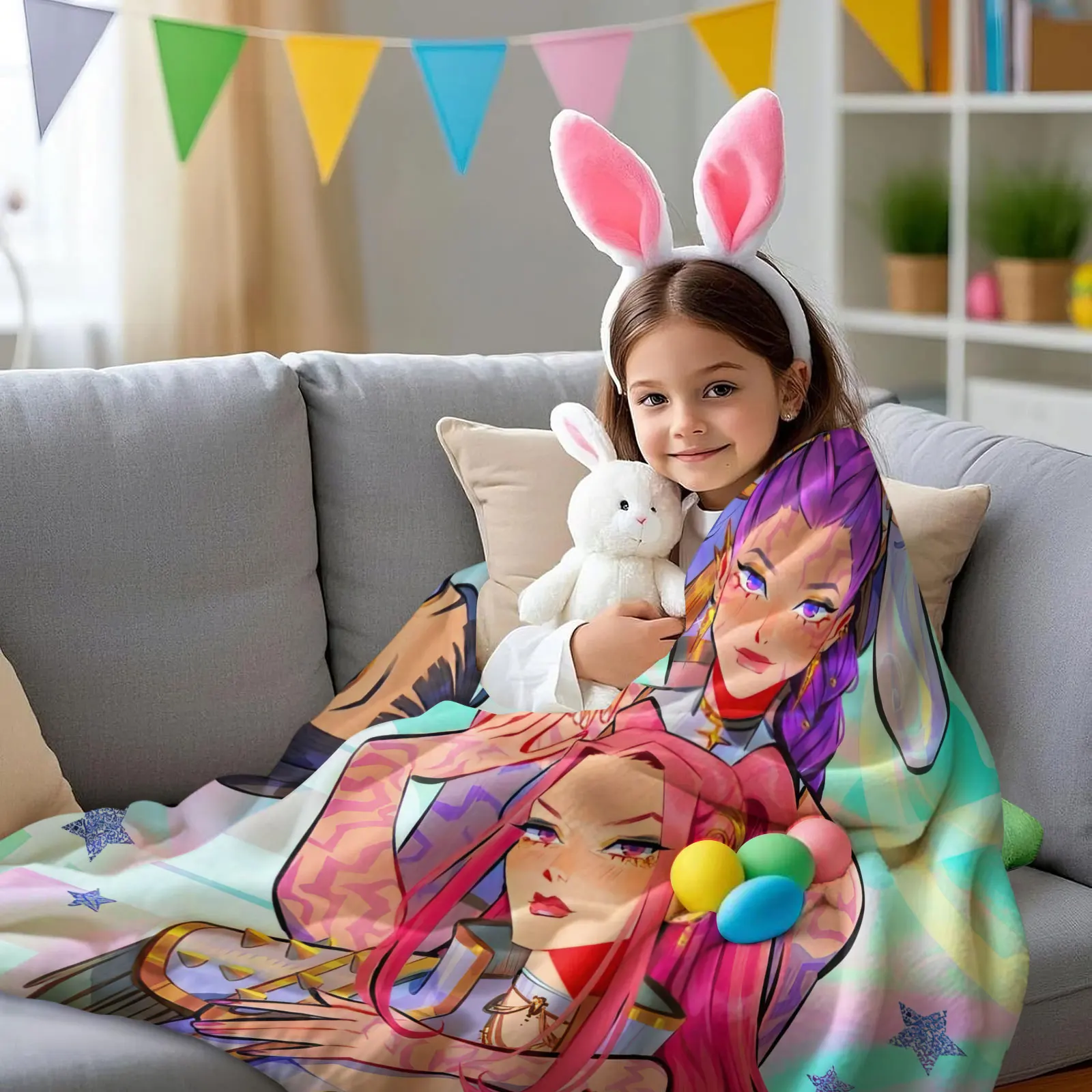 K البوب شيطان الصيادين بطانية الفانيلا بطانية الساخن أنيمي مروحة هدية دافئة للمنزل غطاء أريكة التخييم السفر بطانية متعددة الوظائف #3