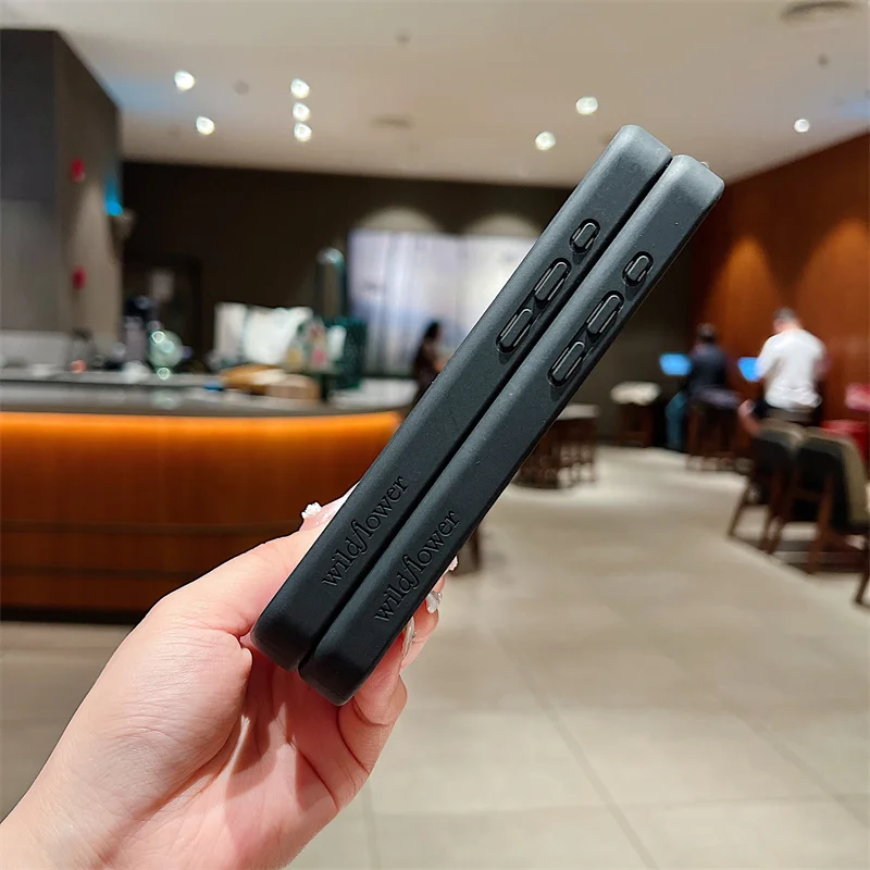 Etui na telefon iPhone 17 16 15 14 13 12 Pro Max Plus z motywem dzikich kwiatów, luksusowe, odporne na wstrząsy, zapobiegające upadkom, przezroczyste. — zdjęcie produktu 6