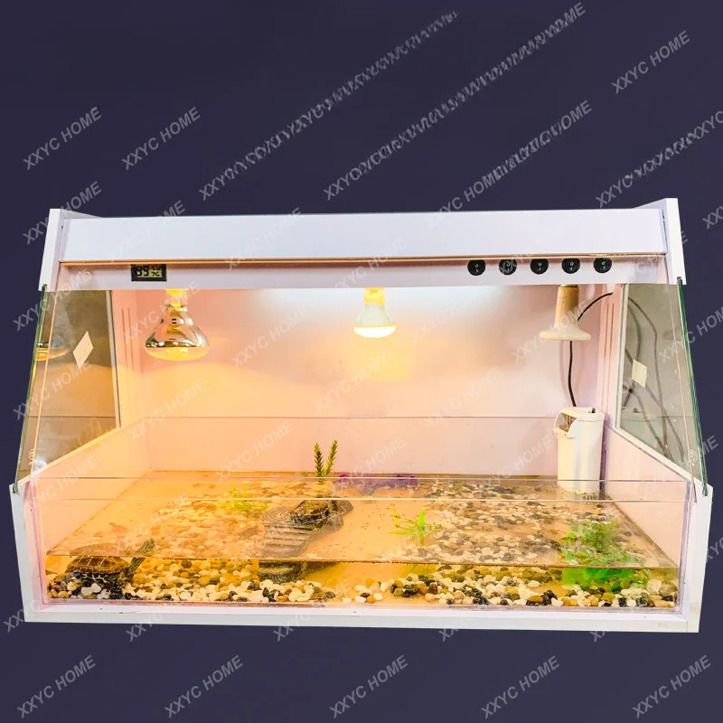 

Pet Climbing Feeding Box Terrapin Incubator Turtle Feeding Tank Thermostat Tortoise Amphibious Tank