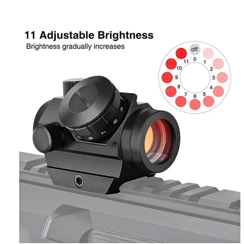 2MOA Red Dot Sight 1x20mm Reflex Sight Waterproof & Shockproof & Fog-Proof Red Dot Scope with 1 inch Riser Mount