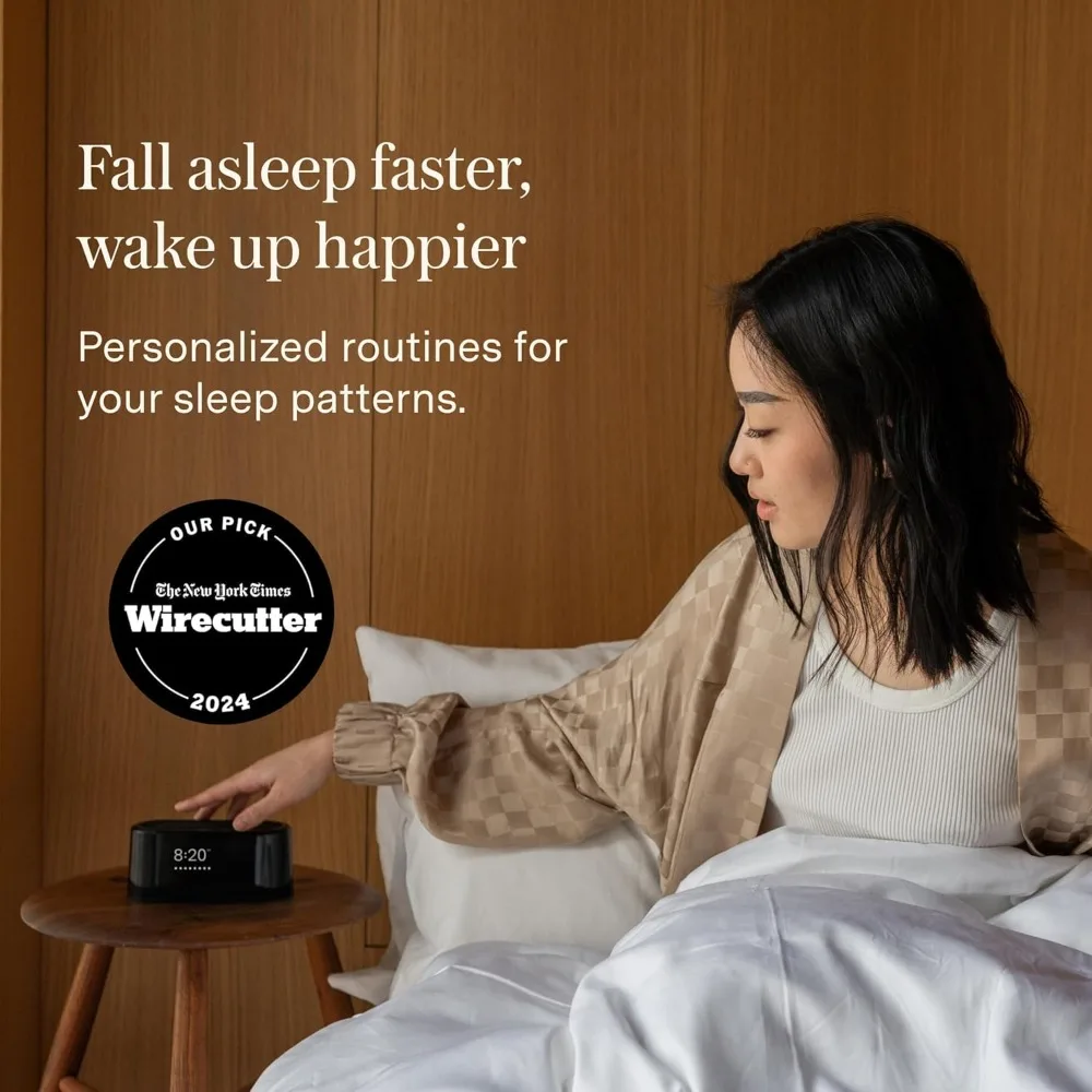 فولاذ عالي الجودة، ساعة منبه ذكية مع آلة صوت مع ضوء، ضوضاء بيضاء، مكبر صوت بلوتوث، آلة صوت خفيفة ليلية - جديد #6