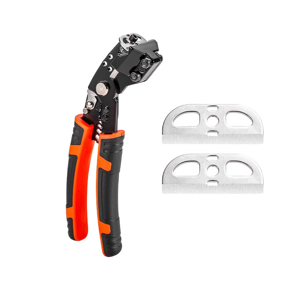 

Ergonomic Hand Tool Crimping Tool Wire Gauge Compatibility Replaceable Cutting Blade Adjustable Stripping Strength