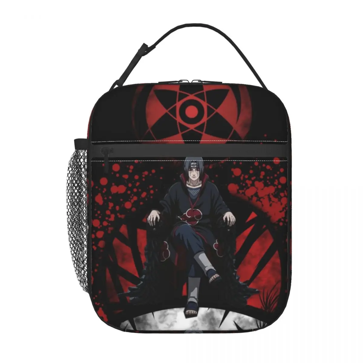 

Индивидуальная термосумка для обедов с изображением Учихи Саске для фанатов Наруто, многоразовая сумка-холодильник для еды, для работы, школы, путешествий